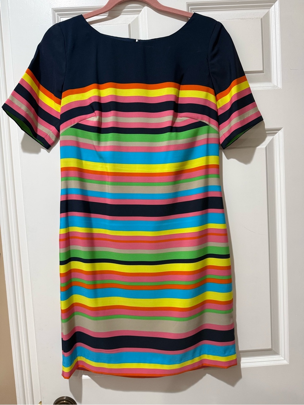 Trina Turk Navy Dress with Cream Label
